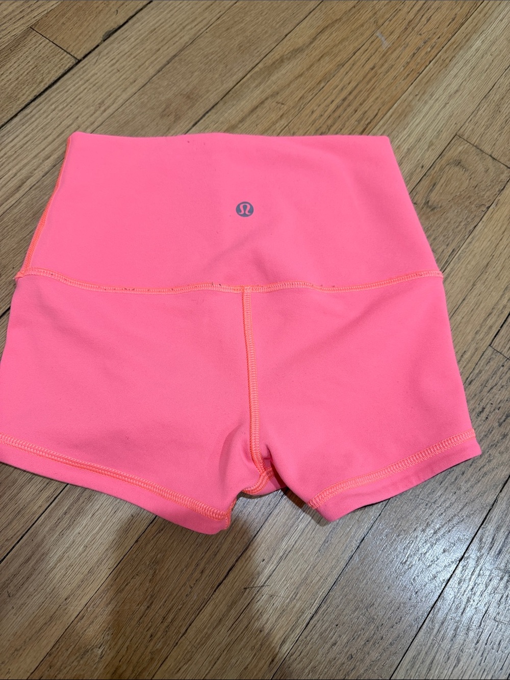 lululemon athletica Neon Pink High Waist Athletic Shorts